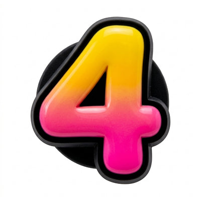 Pin's chiffre 4 pour sabots — Pins & Co