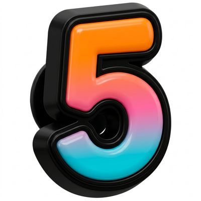 Pin's chiffre 5 pour sabots — Pins & Co