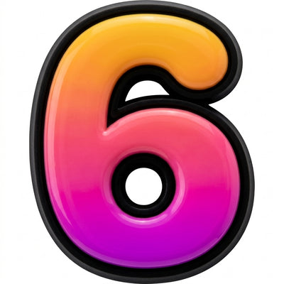 Pin's chiffre 6 pour sabots — Pins & Co