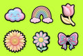 Pack Girly — 6 pin's — six pin's pour Crocs et sabots perforés