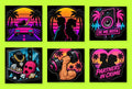 Pack Néon Miami — 6 pin's exclusifs — six pin's pour Crocs et sabots perforés